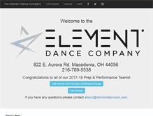 Tablet Screenshot of elementdanceco.com